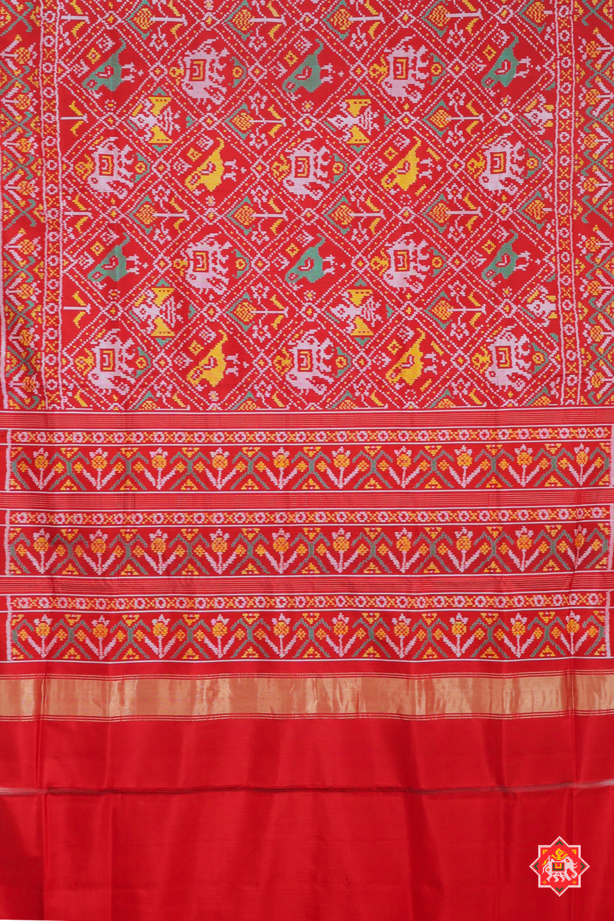 Traditional adtala designer  Semi double ikat patola saree