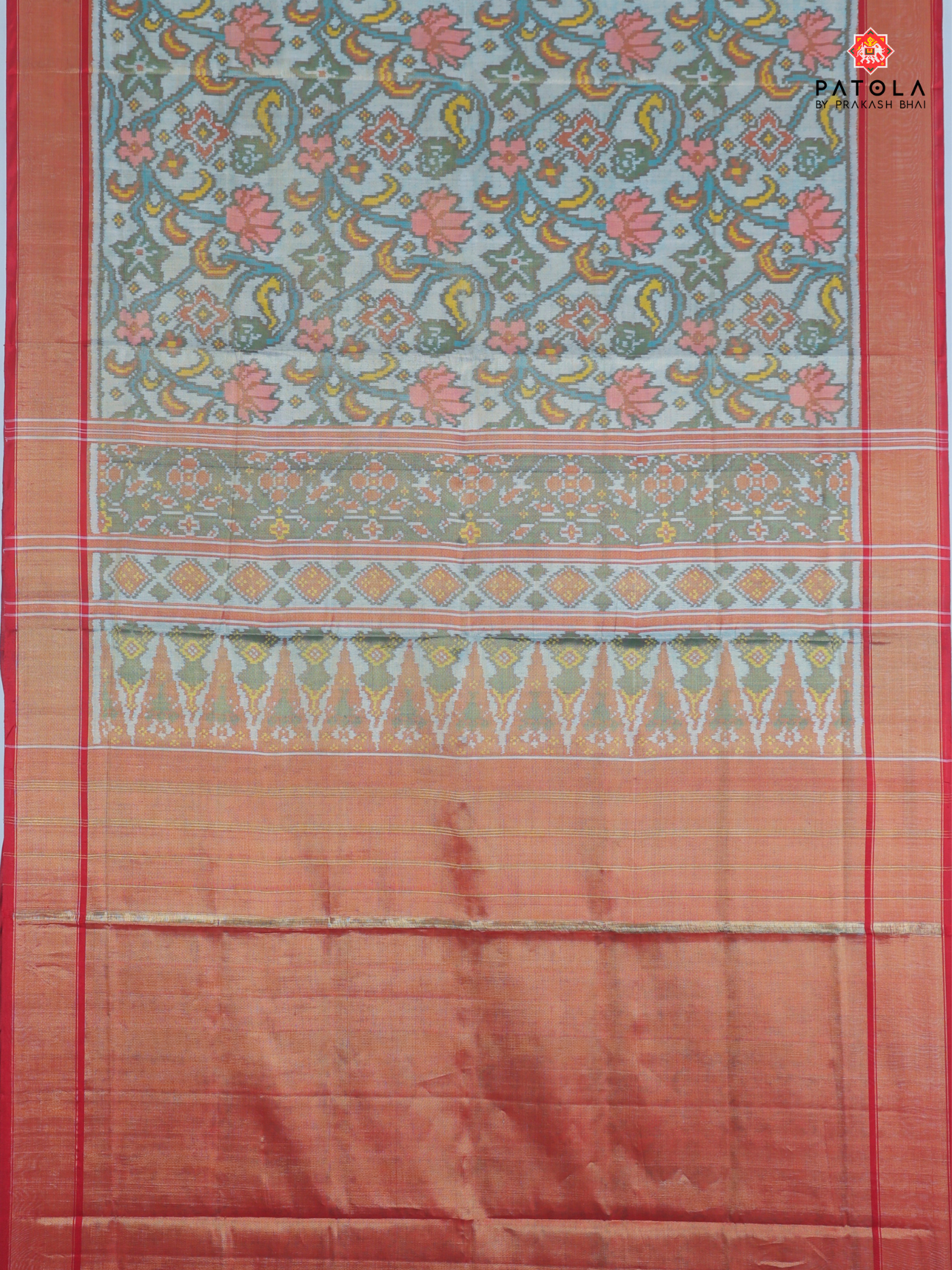 Master piece flowers vel designer tissue patola saree