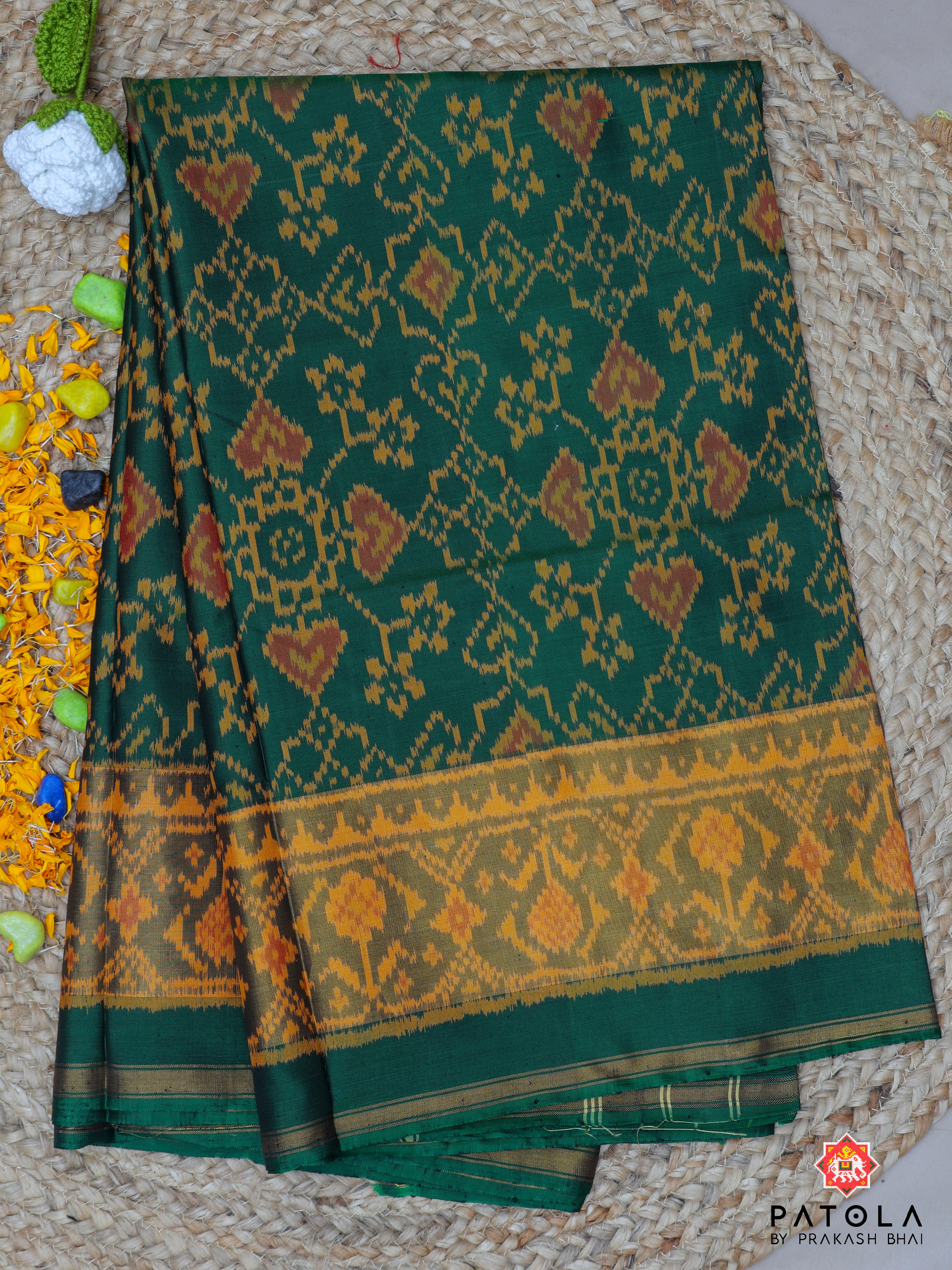 Panchanda Navratna Mix Design Single Ikat Patola Saree