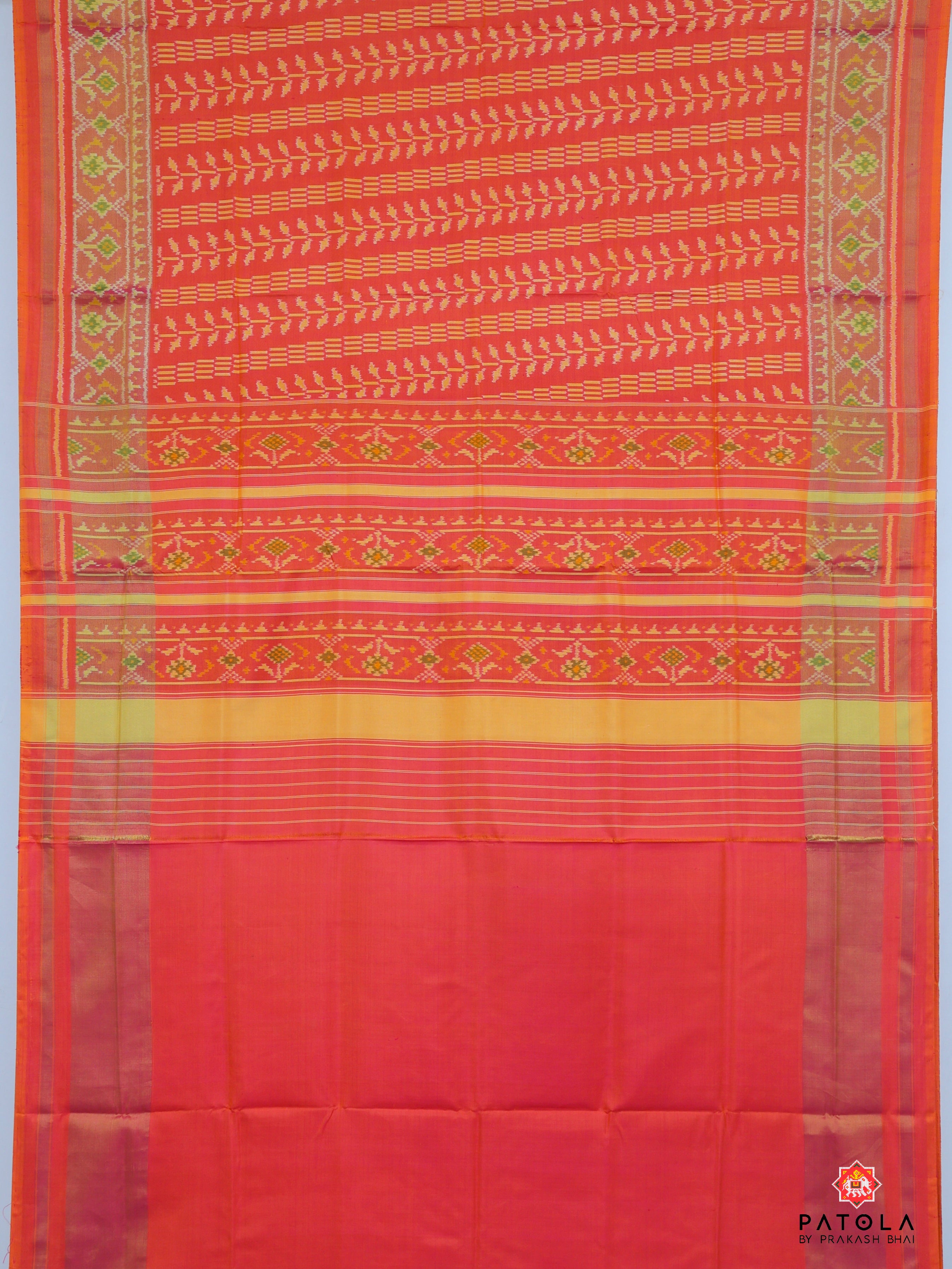 Ghughroo Border With Fency Design Single Ikat Patola Saree