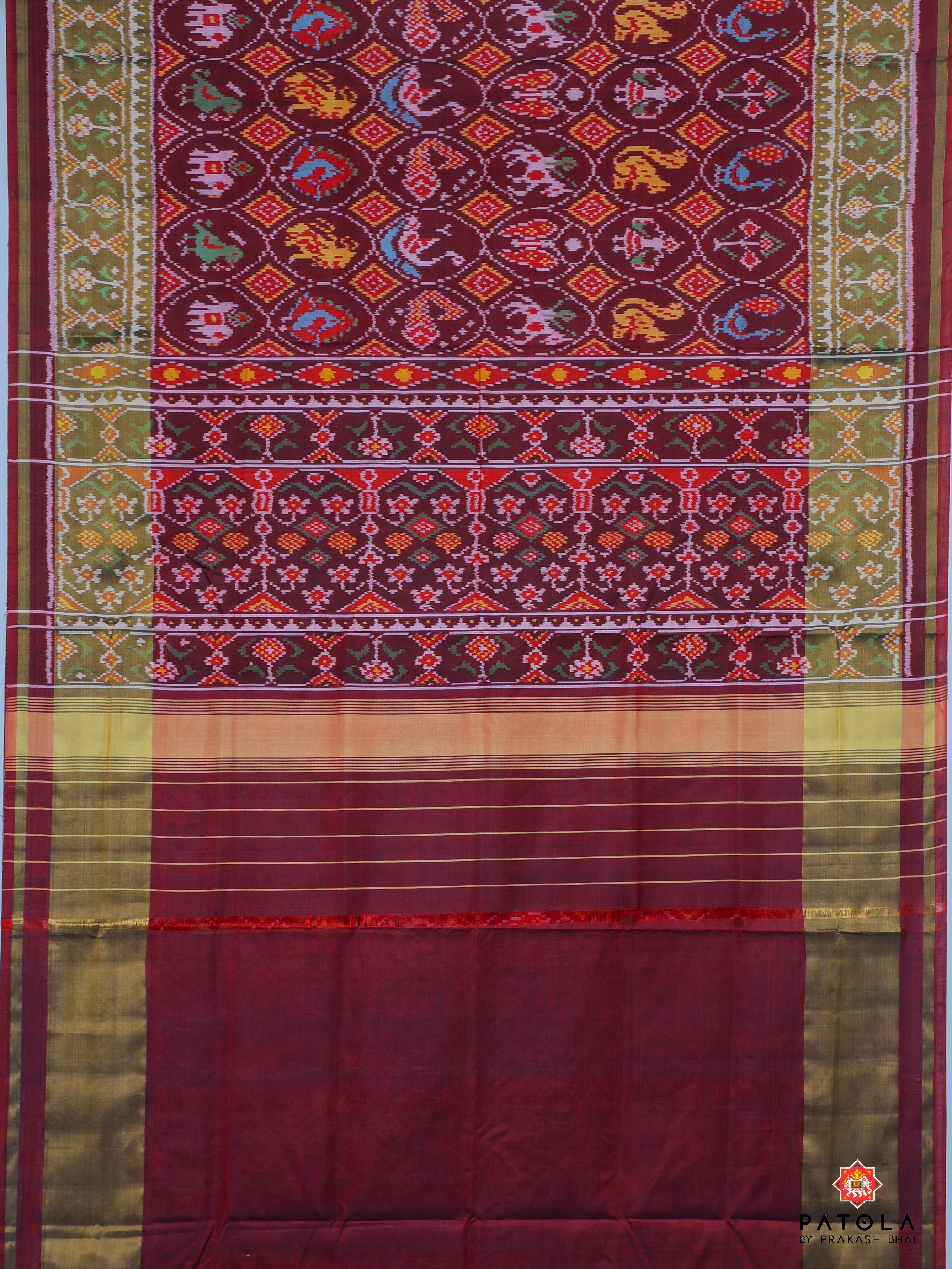 8 Figures Designer Single Ikat Patola Saree