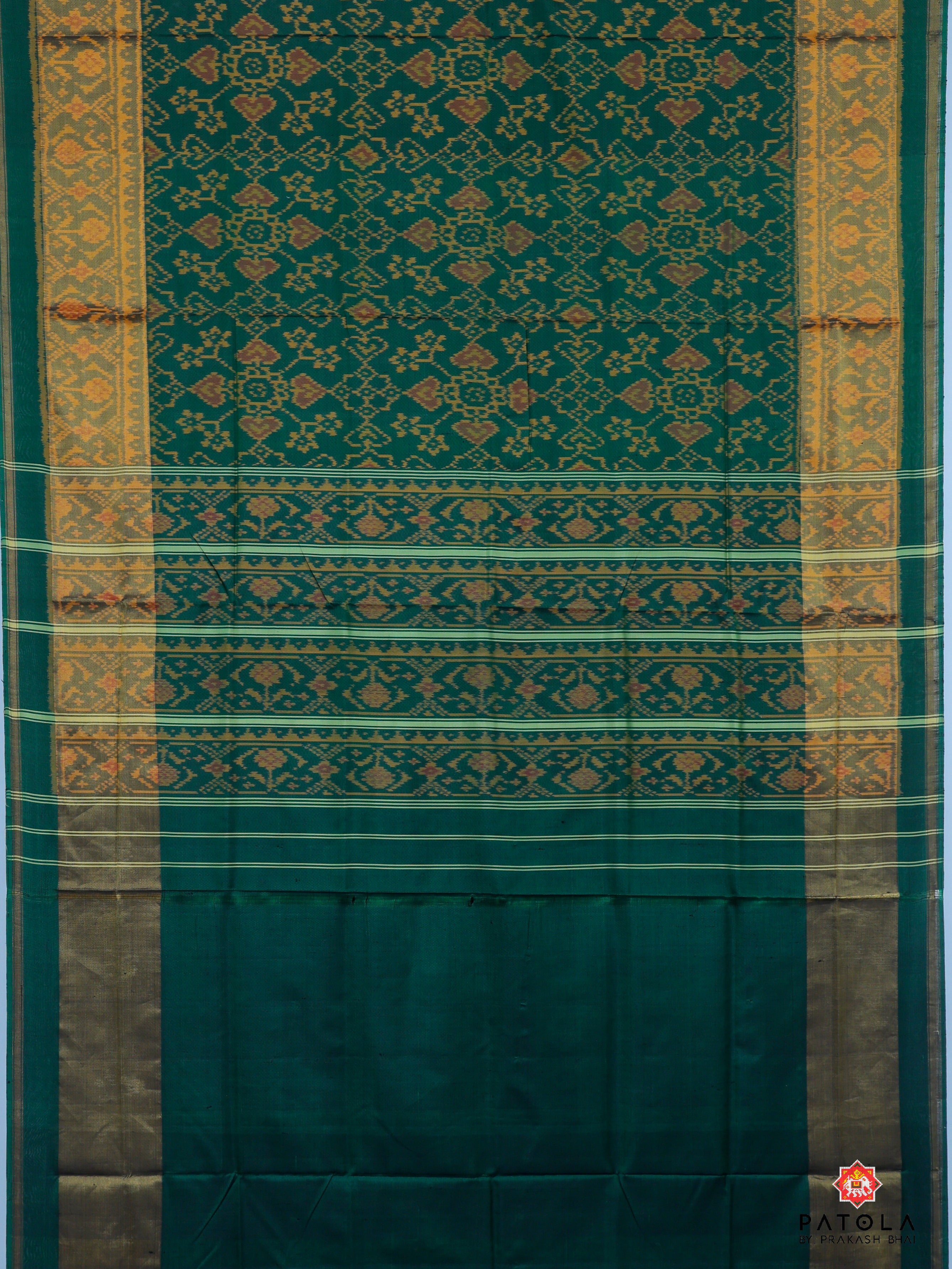 Panchanda Navratna Mix Design Single Ikat Patola Saree