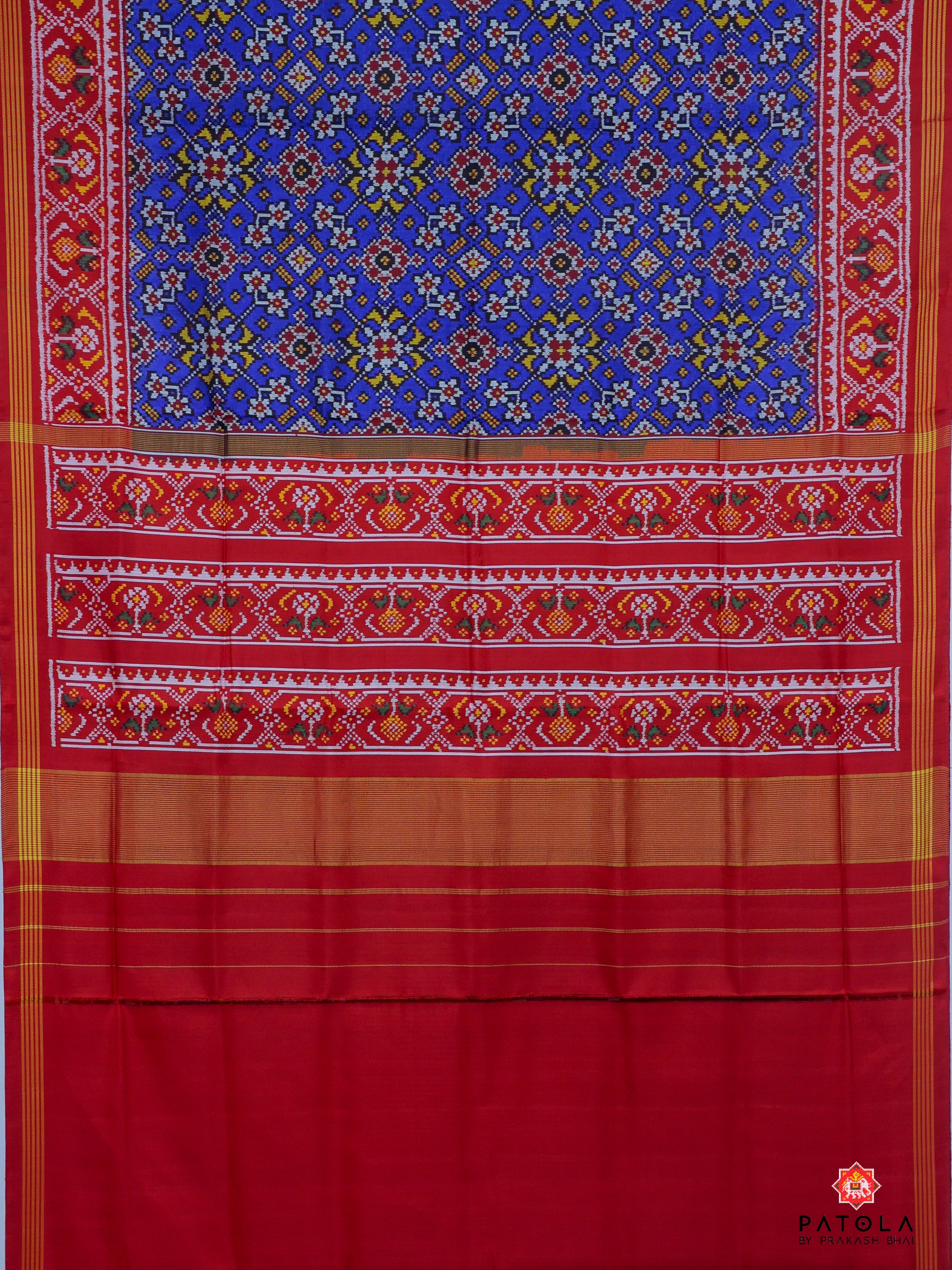 Navratna Designer Semi Double Ikat Patola Saree
