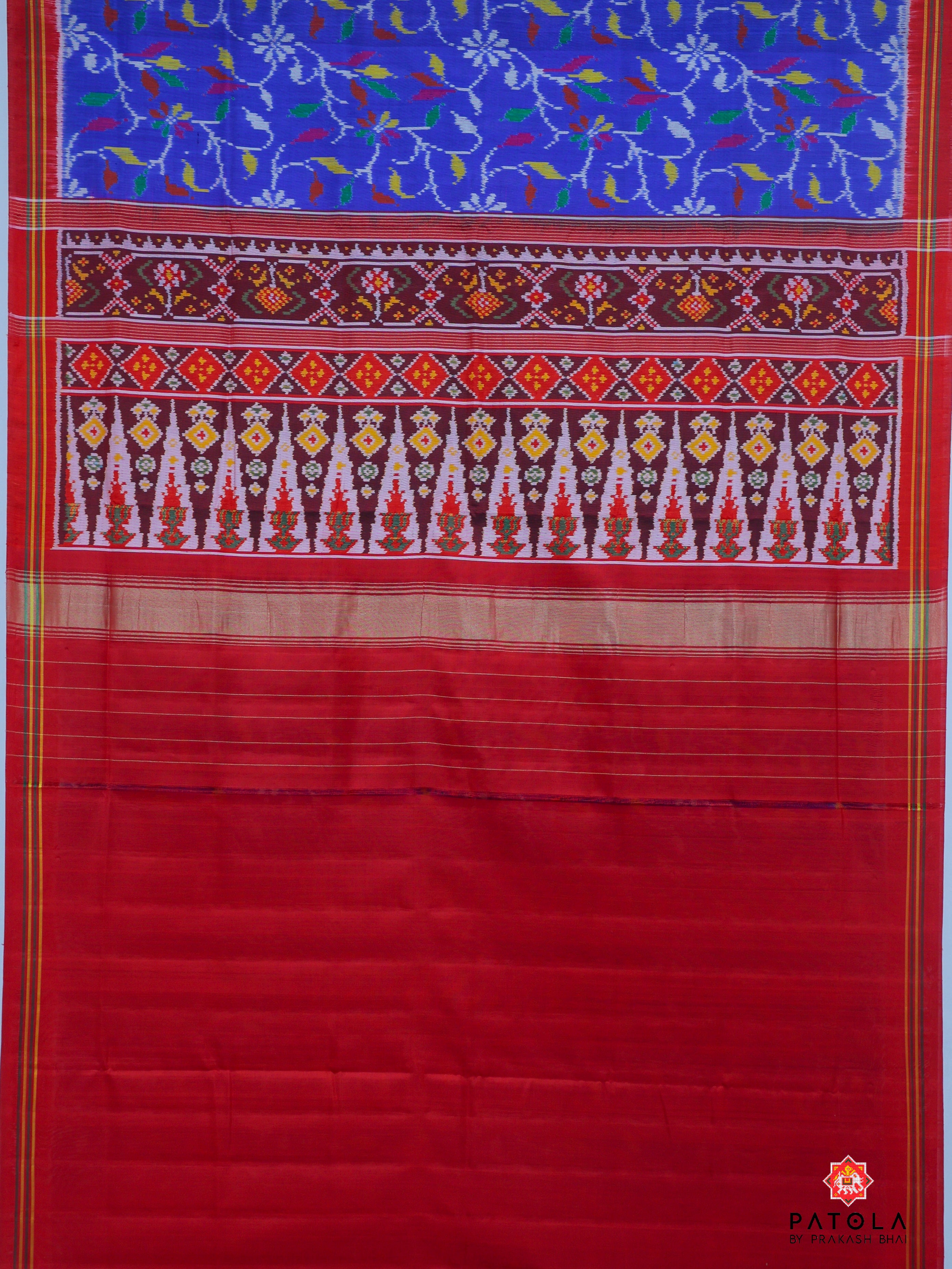 Masterpiece Rangoli Designer Semi Double Ikat Patola Saree